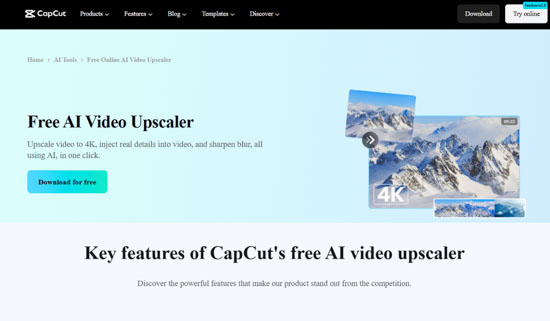 ai video upscaler